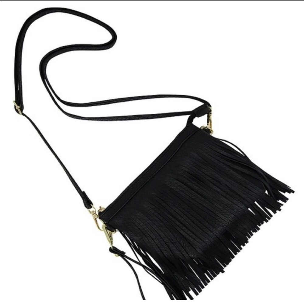 Black Fringe Tassel Boho Festival Crossbody Last One❗️ - Picture 2 of 8